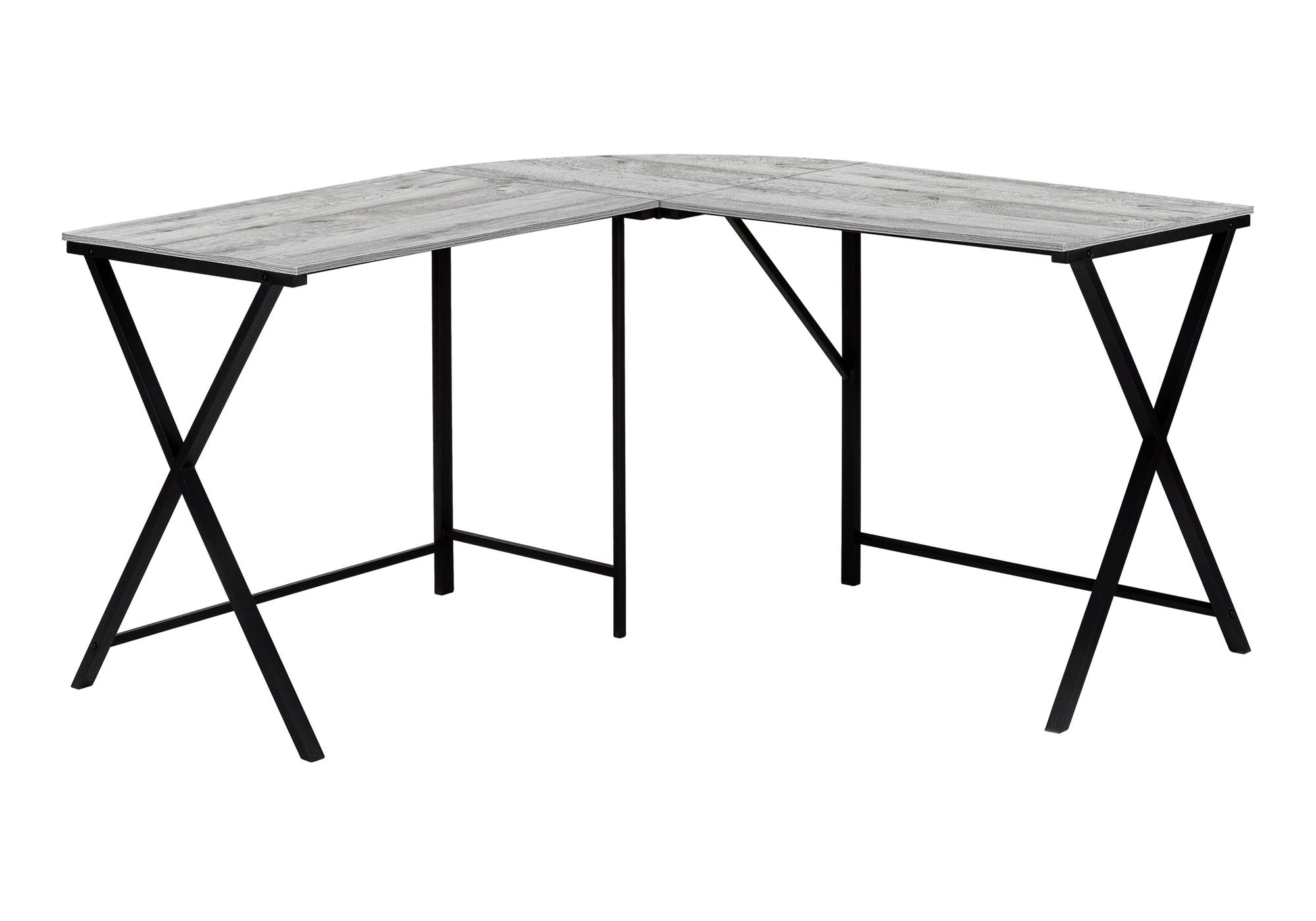 Computer Desk, Home Office, Corner, L Shape, Laptop, Contemporary / Modern - Gray