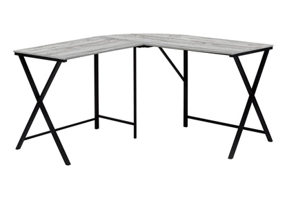 Computer Desk, Home Office, Corner, L Shape, Laptop, Contemporary / Modern - Gray