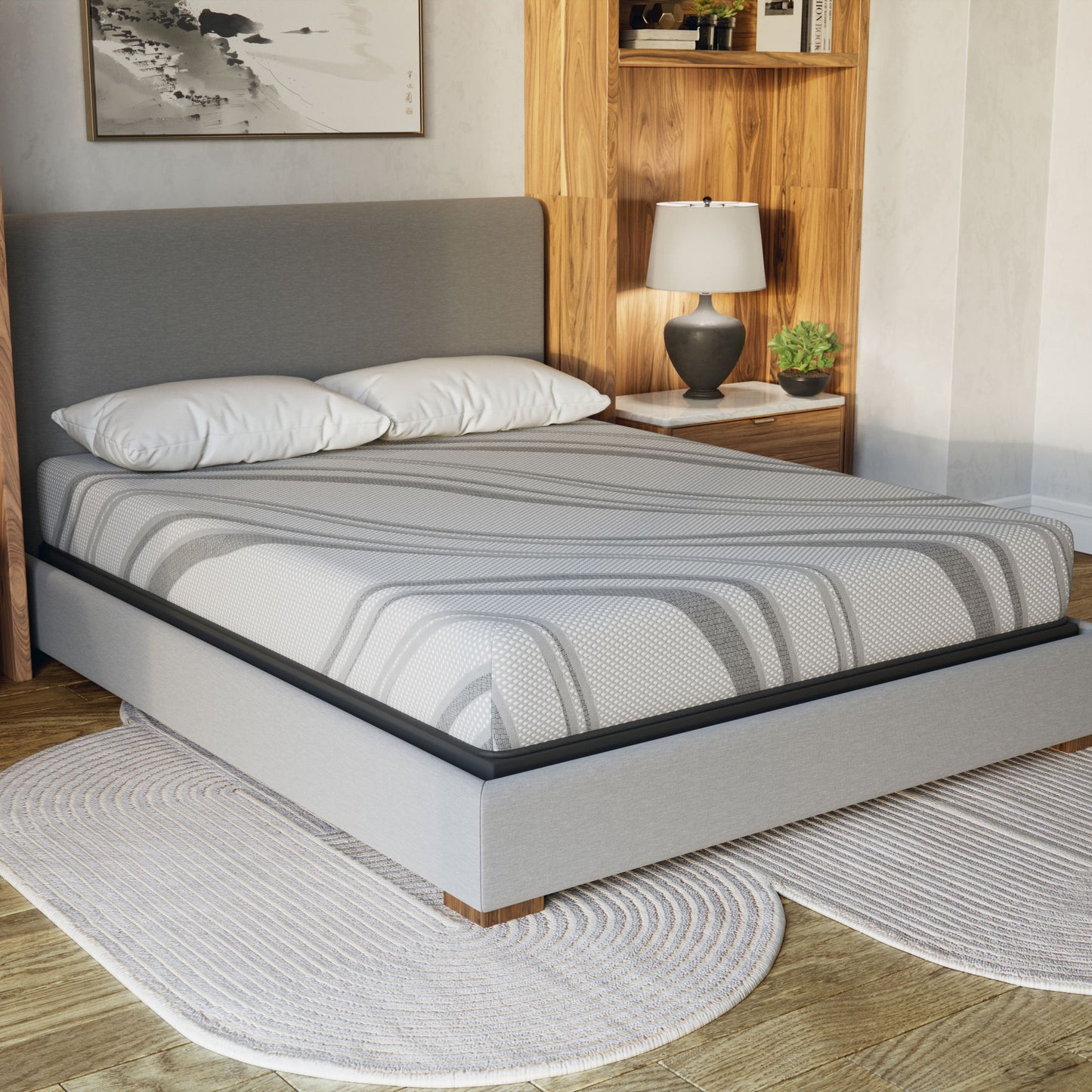 Bib Nl - 8" Eastern King Pro Gel Foam - Firm - Dark Gray