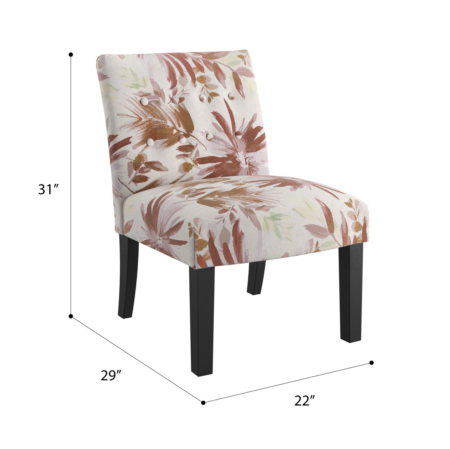 Verma - Floral Accent Chair - Red