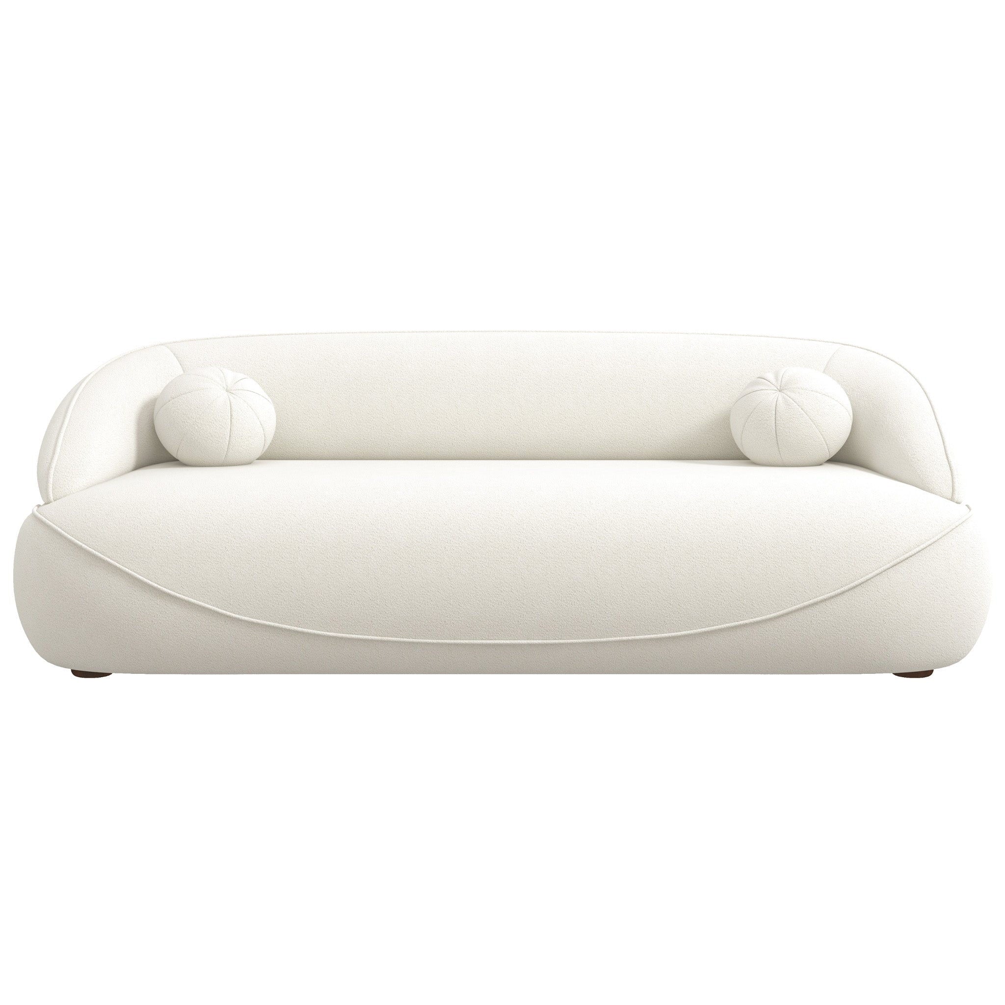 Andrew - Boucle Sofa - Beige / Ivory White / Light Beige / White