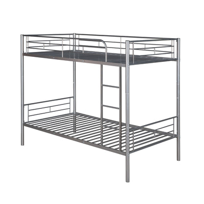 Twin Over Twin Bunk Bed - Silver