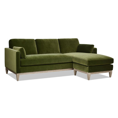 Knox - Modern Farmhouse Reversible Chaise Sectional Sofa - Green