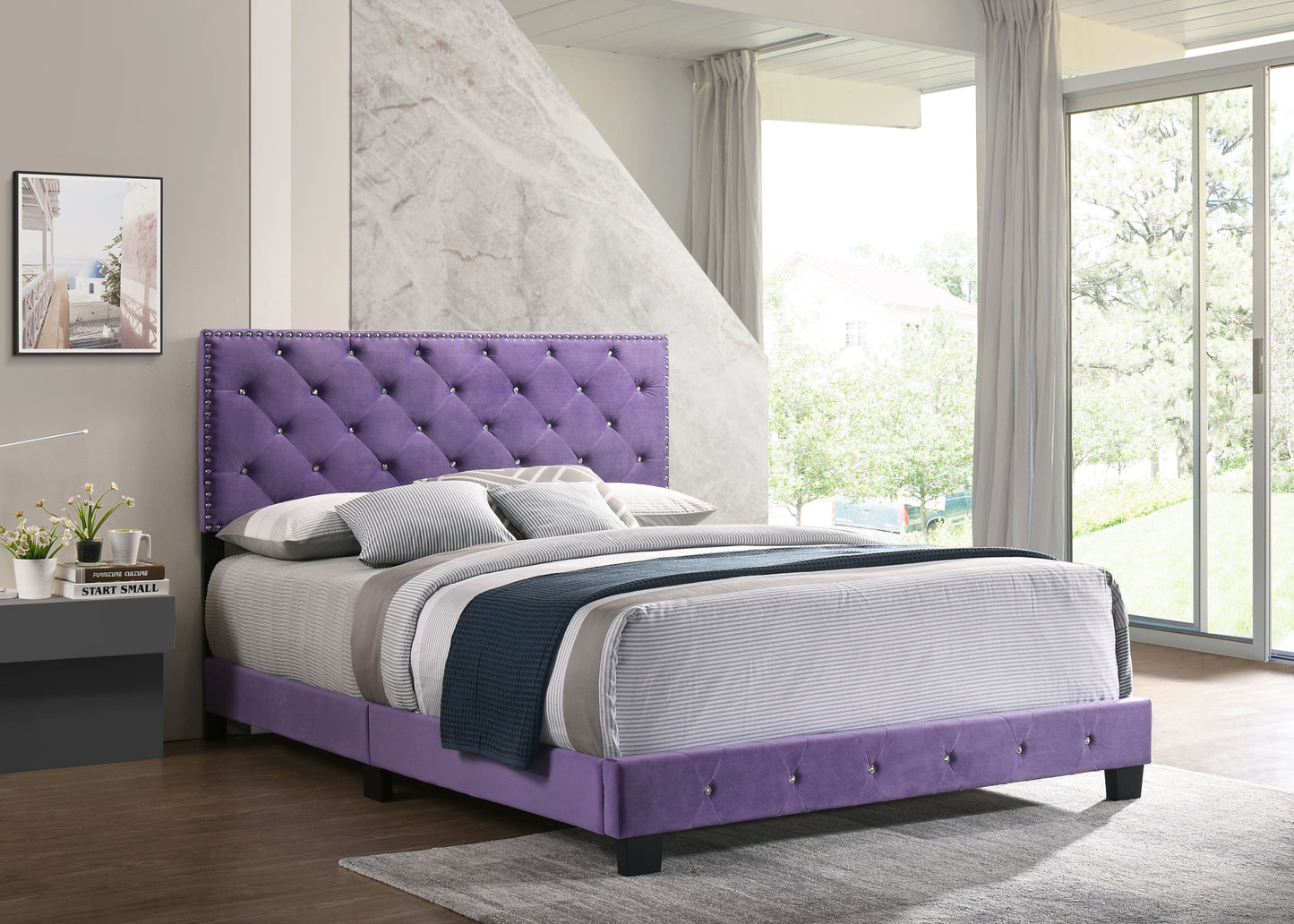 Suffolk - Queen Bed - Purple