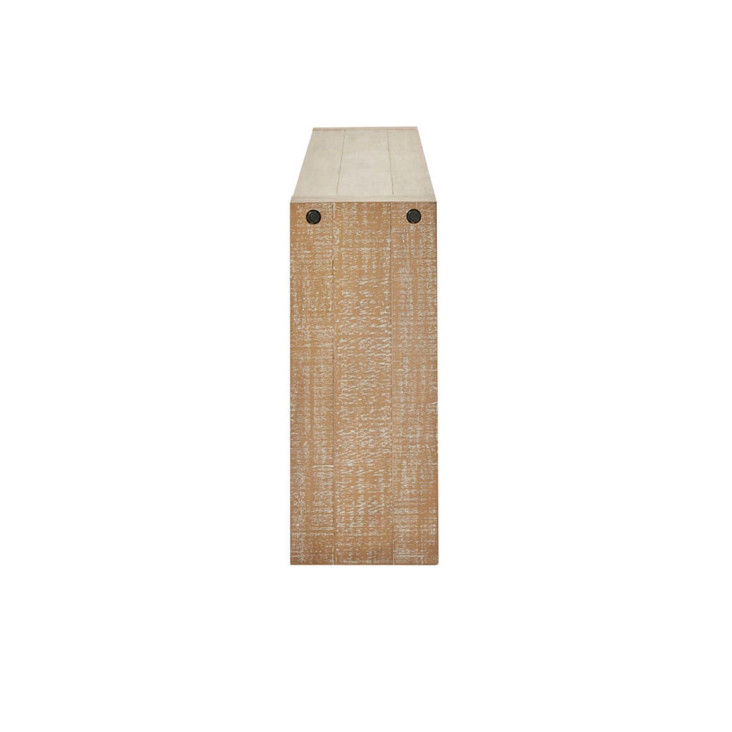 Modern Solid Wood Console Table With Distressed - Reclaimed Wheat
