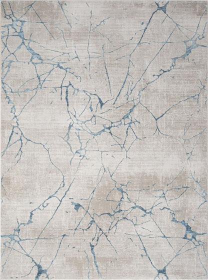 Elegance - 7'10" X 10'3" Area Rug - Blue, Polyester