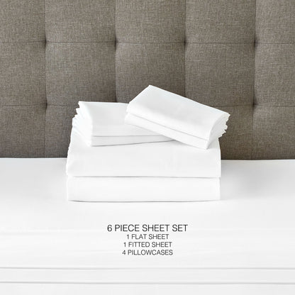 Comfort Care - Queen Size Hybrid Firm Mattress & 12 Piece Premium Comfort Bedding Pack - Black / White