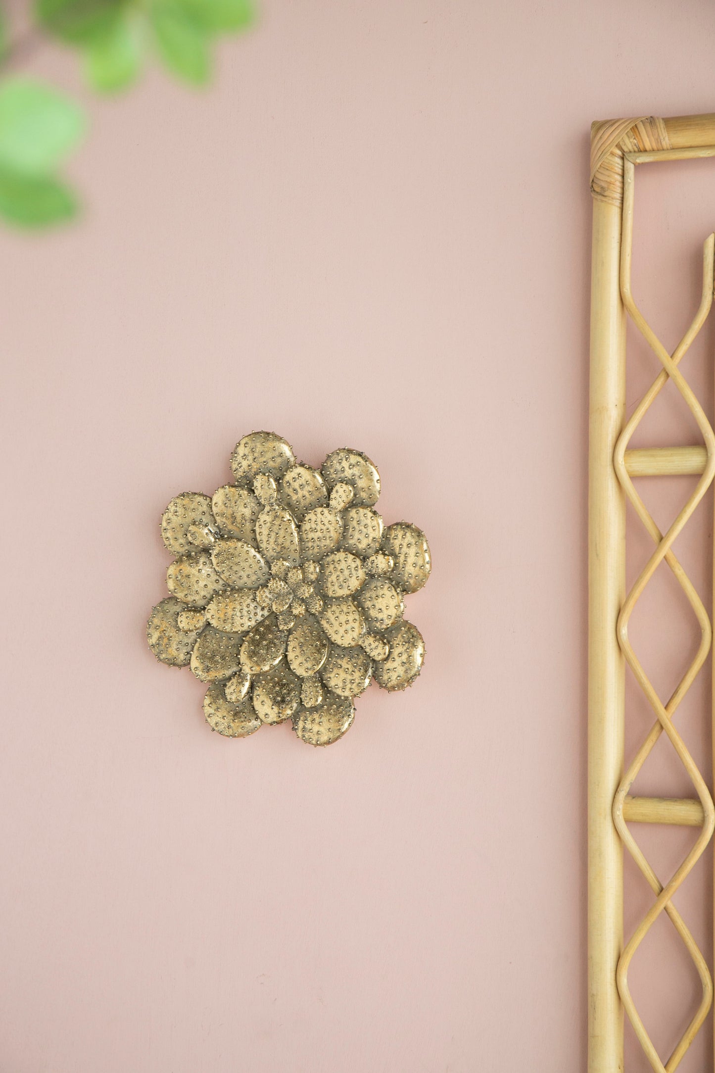Succulent Wall Plaque Resin (Set of 2) - Gold