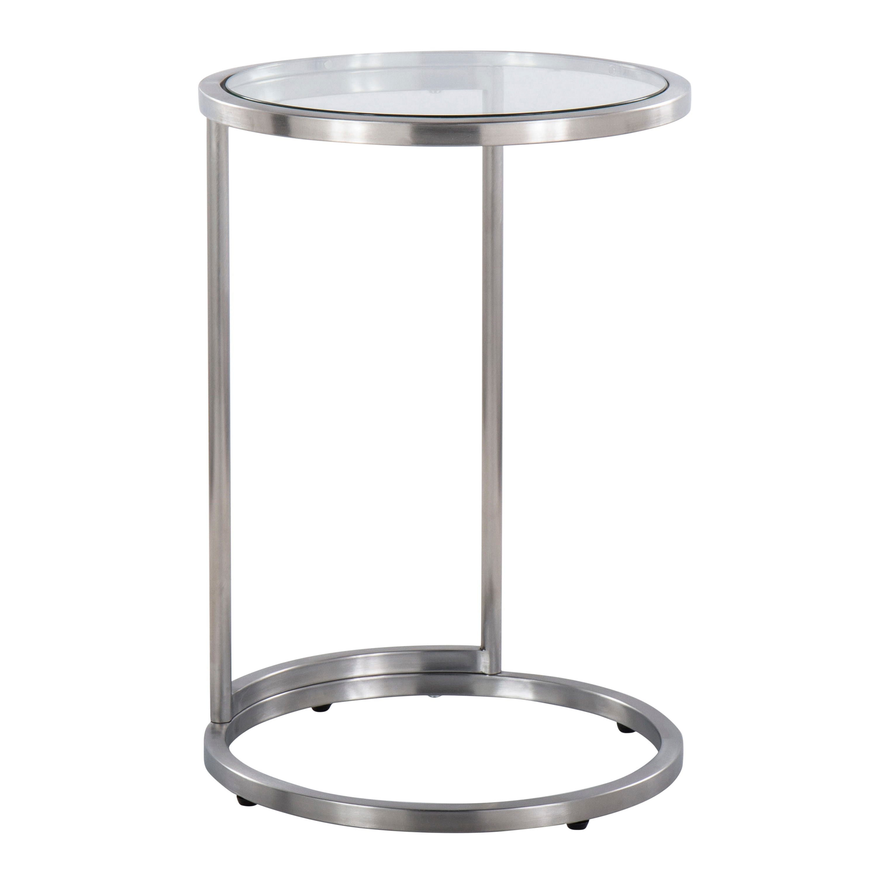 Zenn - Round End Table - Clear