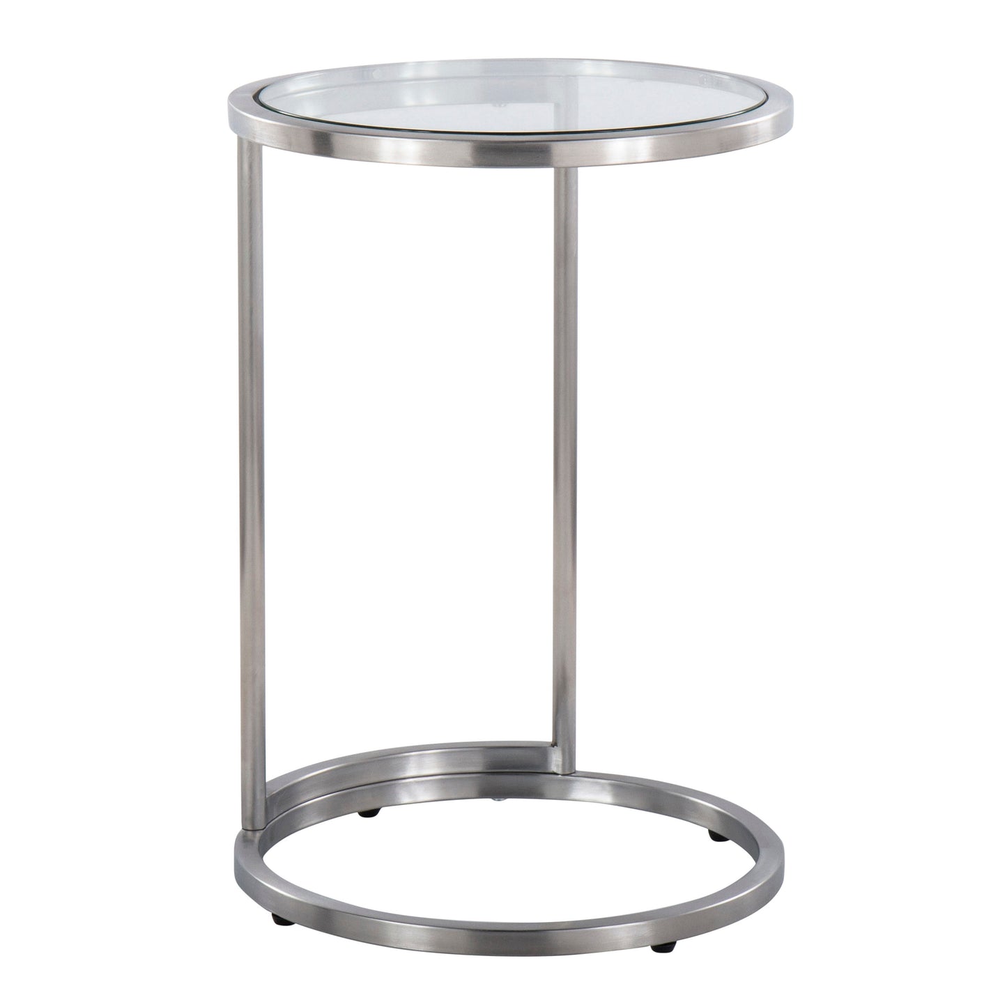 Zenn - Round End Table - Clear
