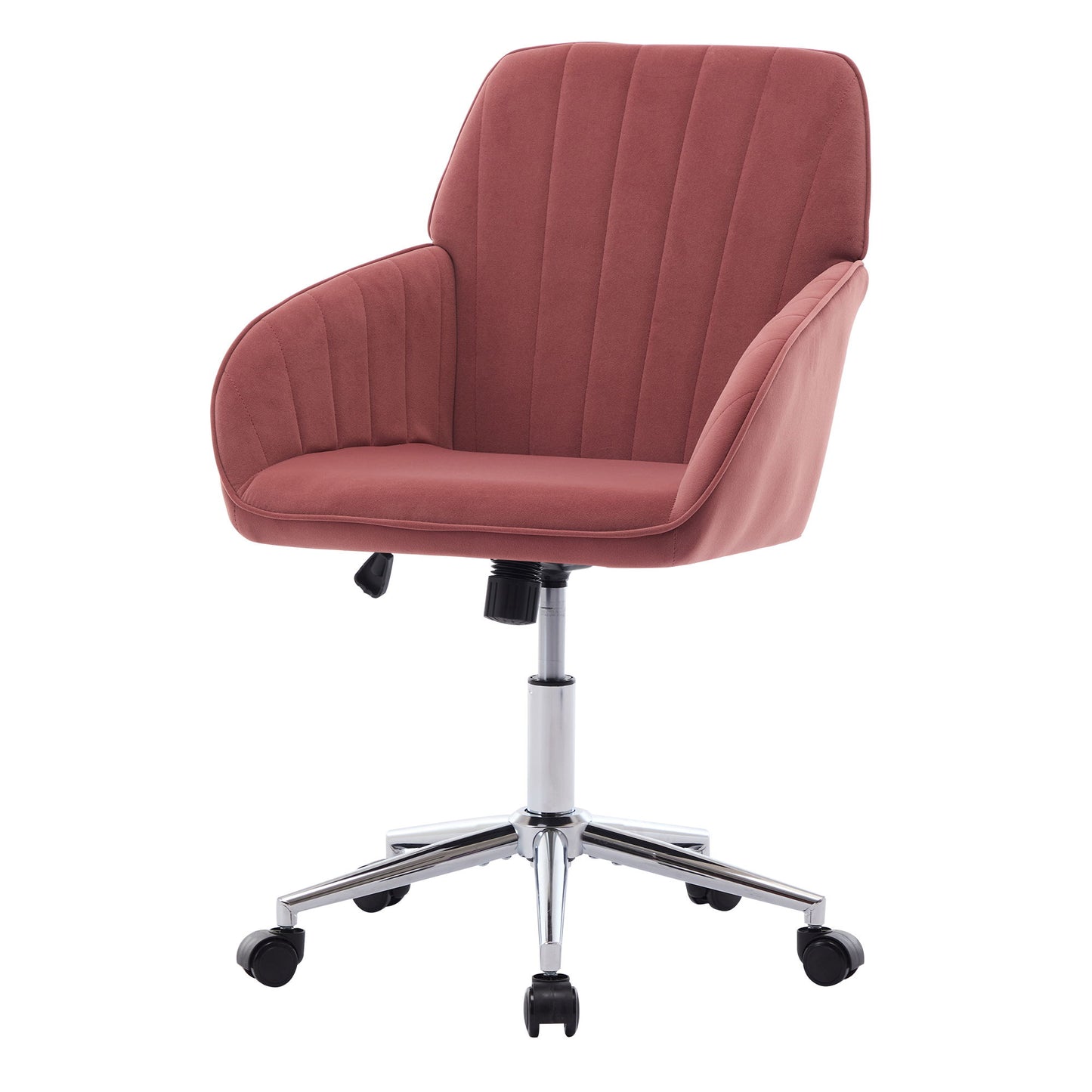 Adjustable Office Chair Ergonomic Swivel Chair - Rose Red
