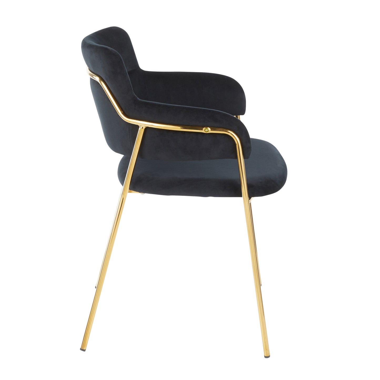 Napoli - Contemporary Chair (Set of 2) - Gold / Black