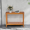 Workstation For Garden Balcony Garage, Acacia Console Potting Table - Light Brown