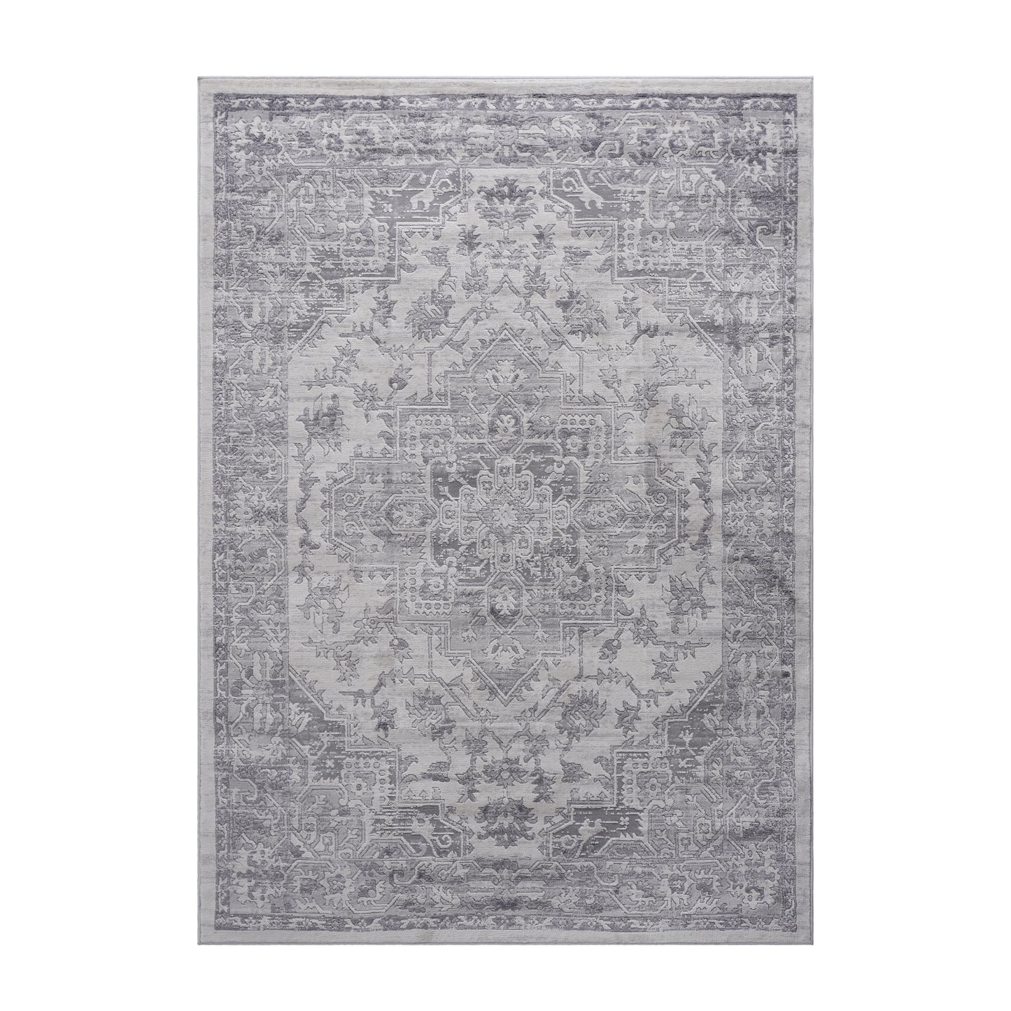 Marfi - 5' X 7' Oriental Area Rug - Silver