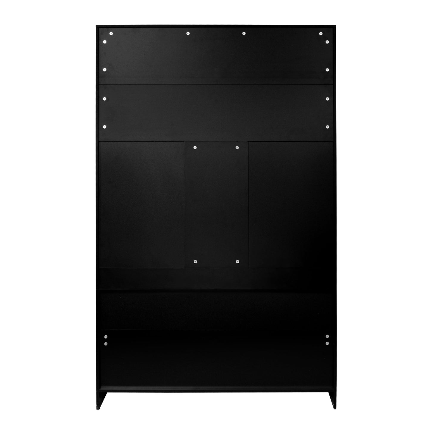 Entryway Bench With Coat Rack, 3 In 1 Design And Adjustable Shelves, Hall Tree With 7 Hooks For Entrance, Living Room - Black