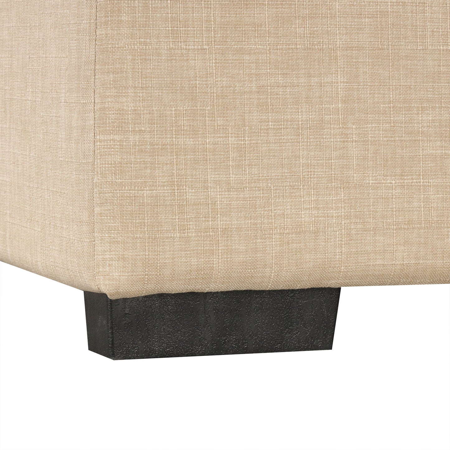 Convertible Folding Sofa Bed Ottoman With Memory Mattress And Tufted Design - Beige