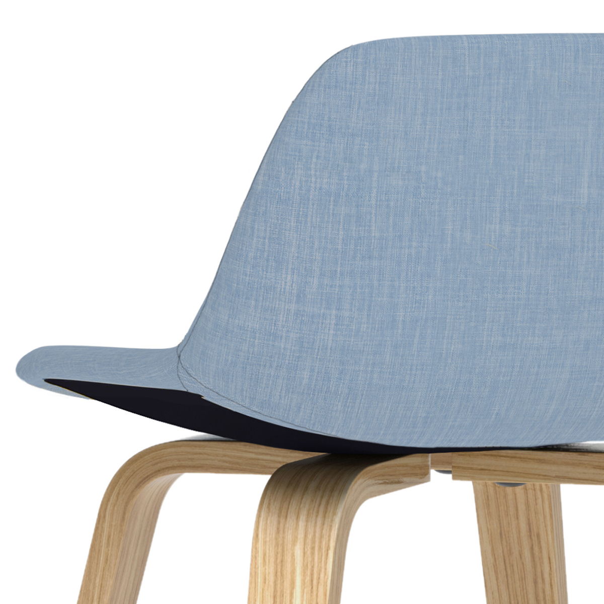 Randolph - Upholstered Bentwood Counter / Bar Height Stool (Set of 2) - Blue
