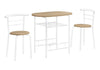 3 Pieces Dining Table Set, Small, Contemporary & Modern - Natural