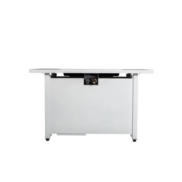 Rectangular Fire Pit With Frame - White