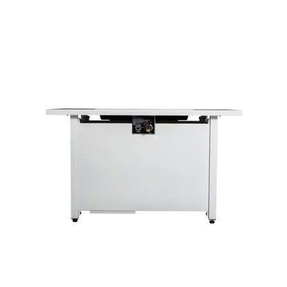 Rectangular Fire Pit With Frame - White