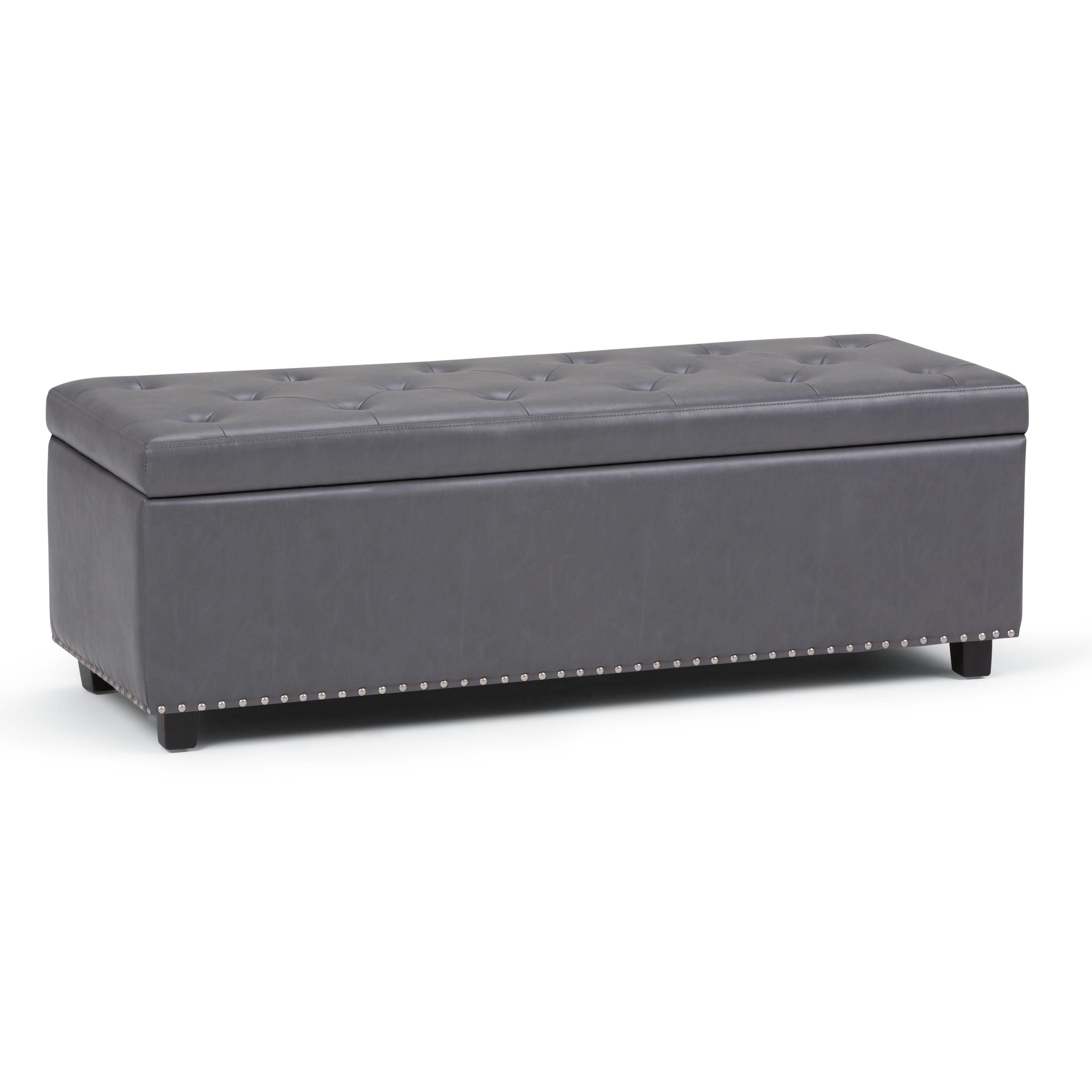 Hamilton - Storage Ottoman - Stone Gray