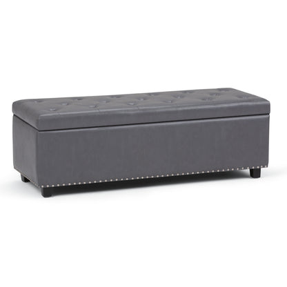 Hamilton - Storage Ottoman - Stone Gray