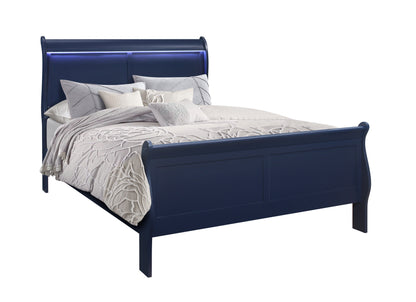 Charlston - Full Bed With LED - Blue