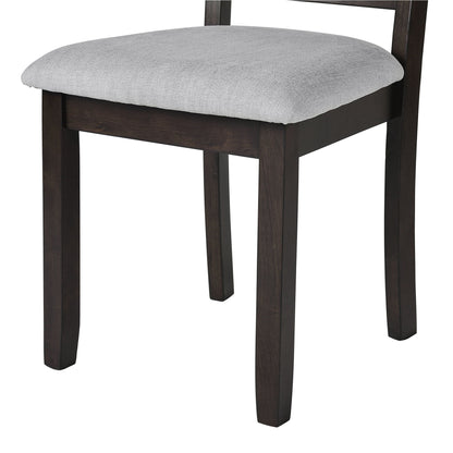 3 Piece Kitchen Dining Set With Drop Leaf Dining Table And 2 Dining Upholstered Chairs, Dining Room Set For Small Places - Espresso
