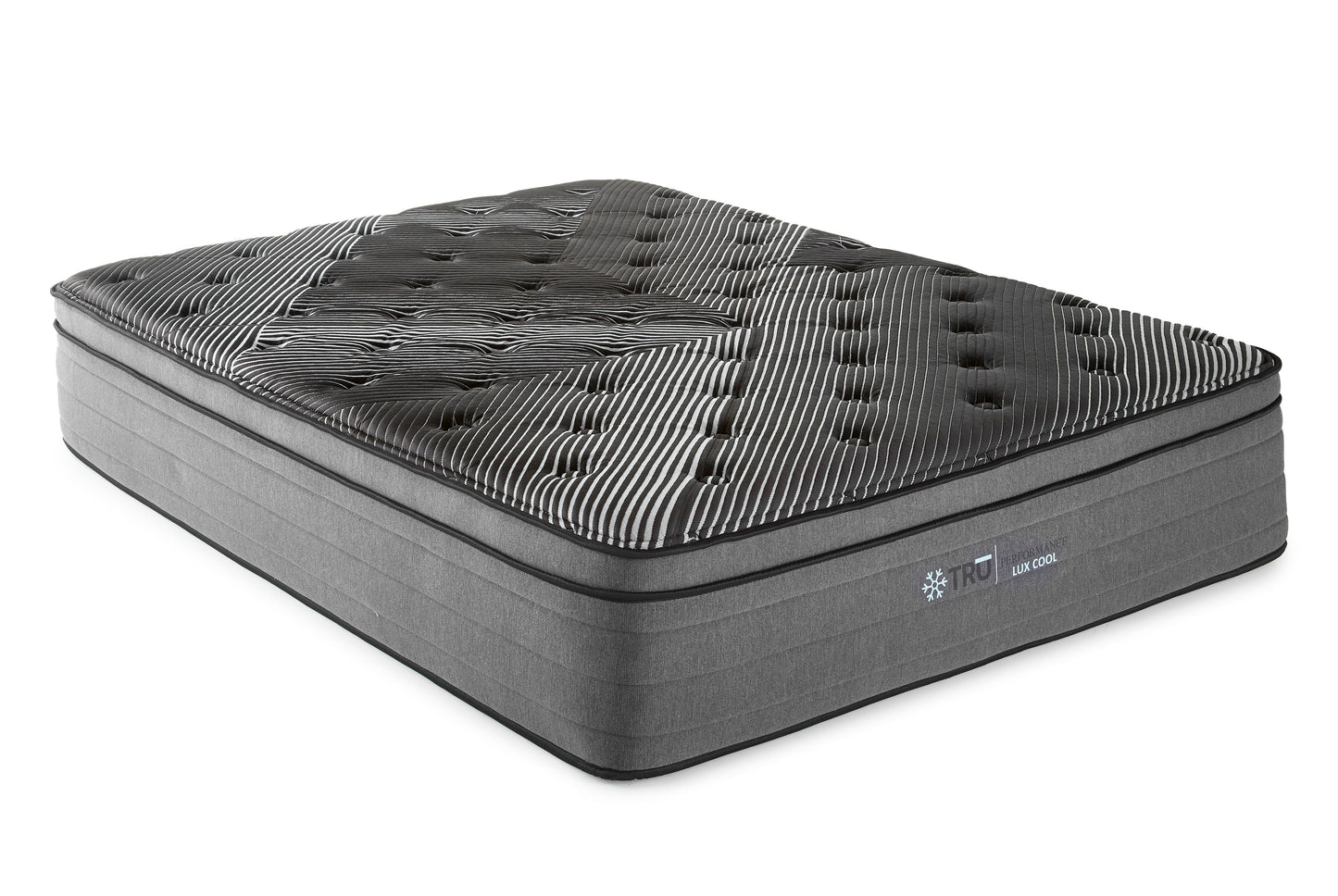 Pure Ice - 15" Twin Long Eurotop Ultra Plush Mattress - Black
