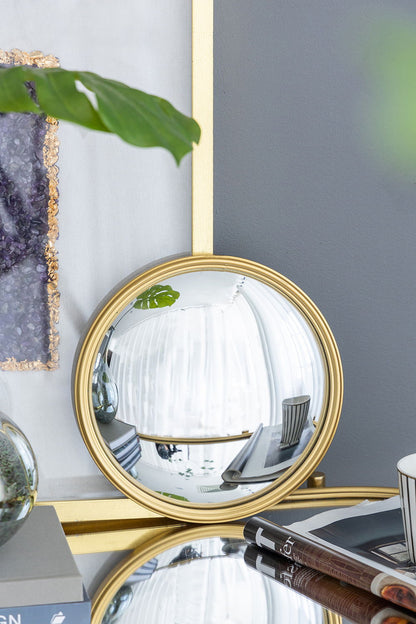 Round Mirror, Circle Mirror With Iron Frame For Living Room Bedroom Vanity Entryway Hallway - Gold