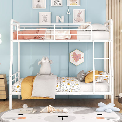 Full Long Over Queen Bunk Bed - White