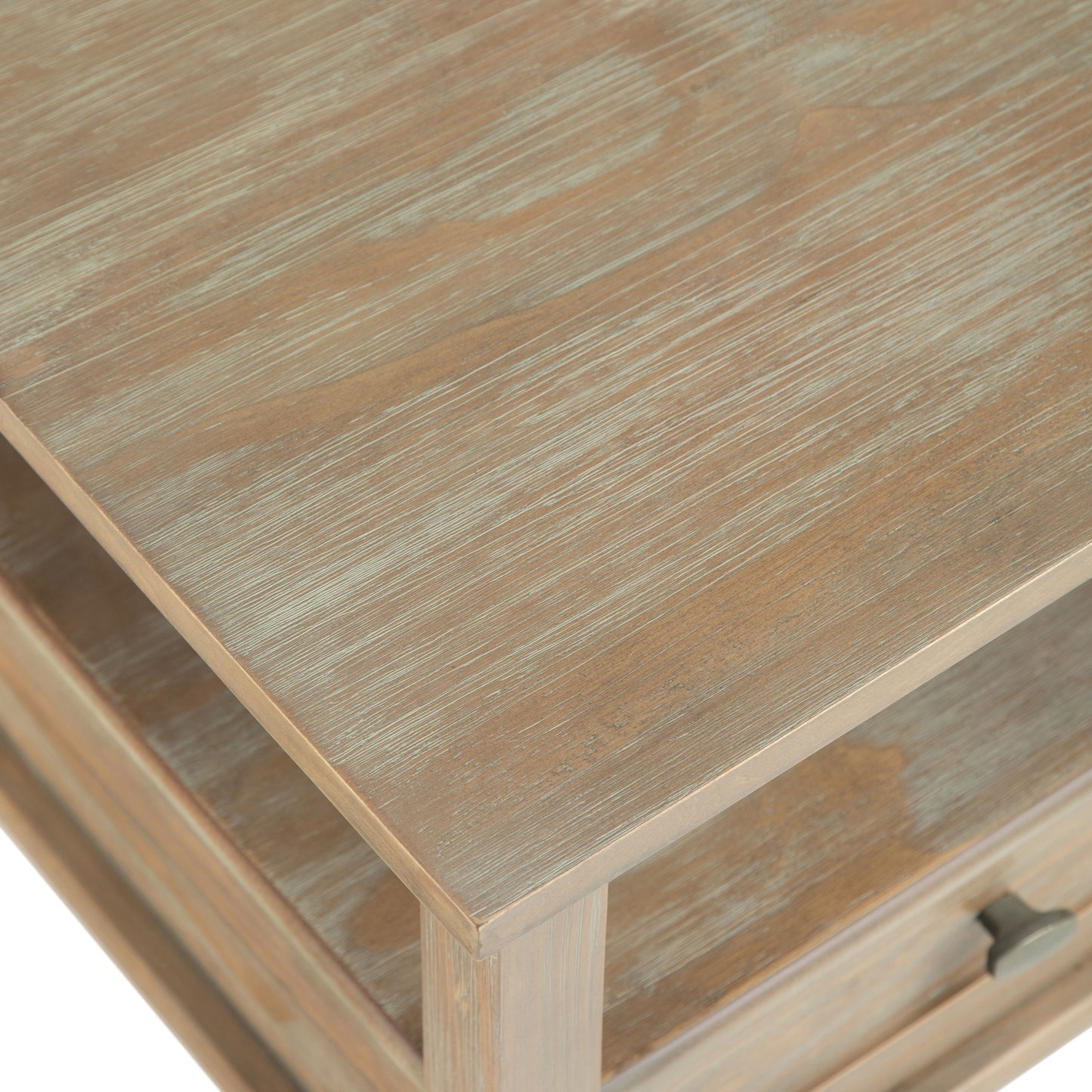 Warm Shaker - Square Coffee Table - Distressed Gray