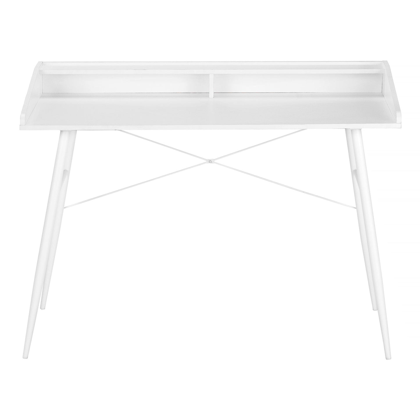 Computer Desk For Home Office, Laptop, Storage Shelves, Convenient Design - White