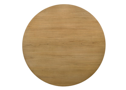 Jasper - 3 Piece Round Dining Table Set With Gray Barrel Chairs (Set of 3) - Driftwood Finish
