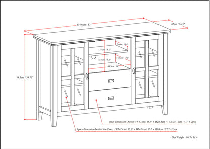 Artisan - Tall TV Media Stand - Farmhouse Gray