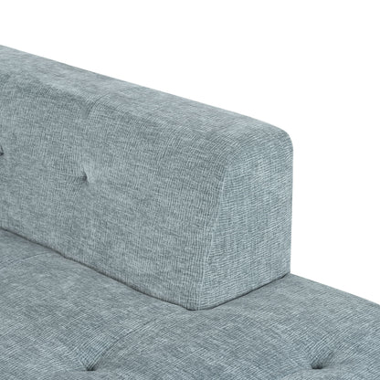 Modular Combination Living Room Sofa Set, Modern Minimalist Sofa, Living Room Upholstered Sofa Bed, Bedroom, 2 Pieces Computer Free Combination, L - Shaped - Light Gray