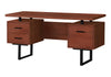Computer Desk For Home Office, Laptop, Left, Right Set - Up, Storage Drawers, Contemporary & Modern - Cherry