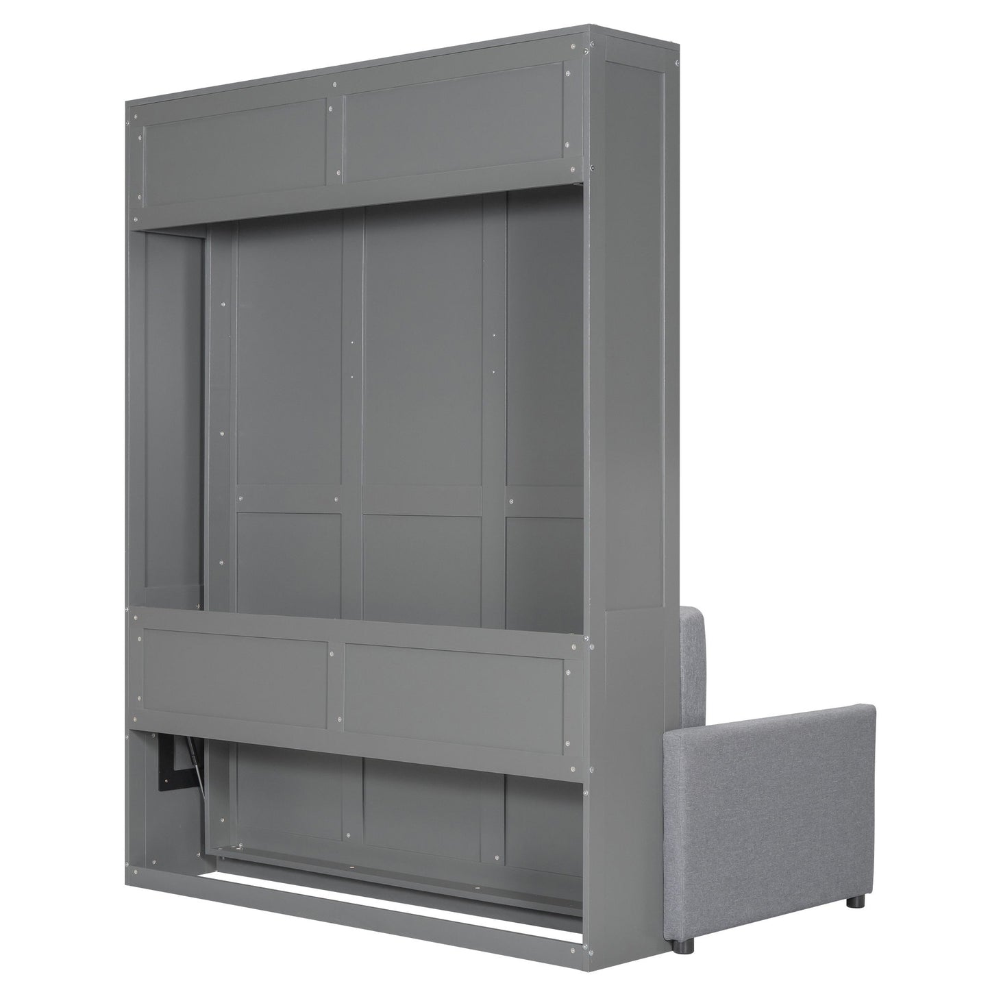 Queen Size Murphy Wall Bed With Cushion - Gray