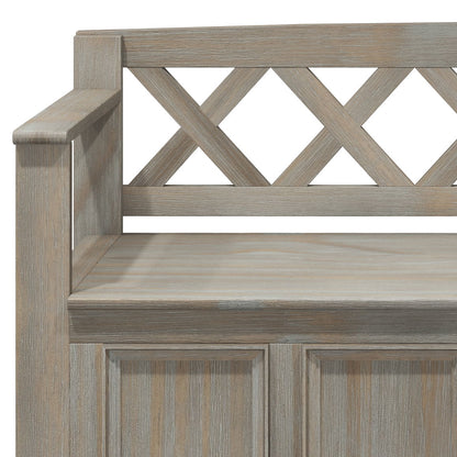 Amherst - Entryway Storage Bench - Distressed Gray
