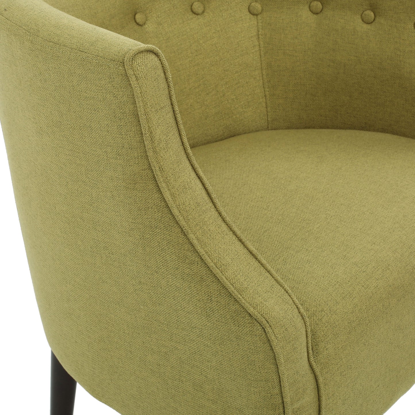 Contemporary Upholstered Club Chair With Button Tufting - Green