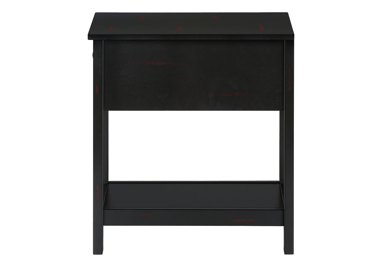 Accent End Table, 2 Tier, Storage Drawer, Versatile Use - Black