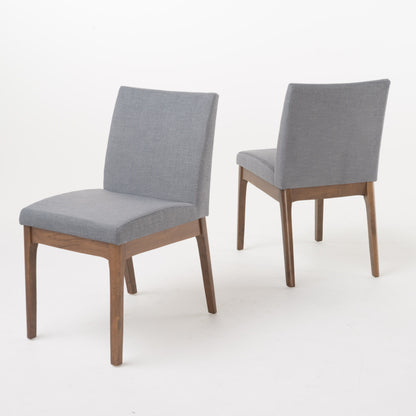 Tranquilly - Upholstered Dining Chair With Solid Wood Legs (Set of 2) - Dark Gray