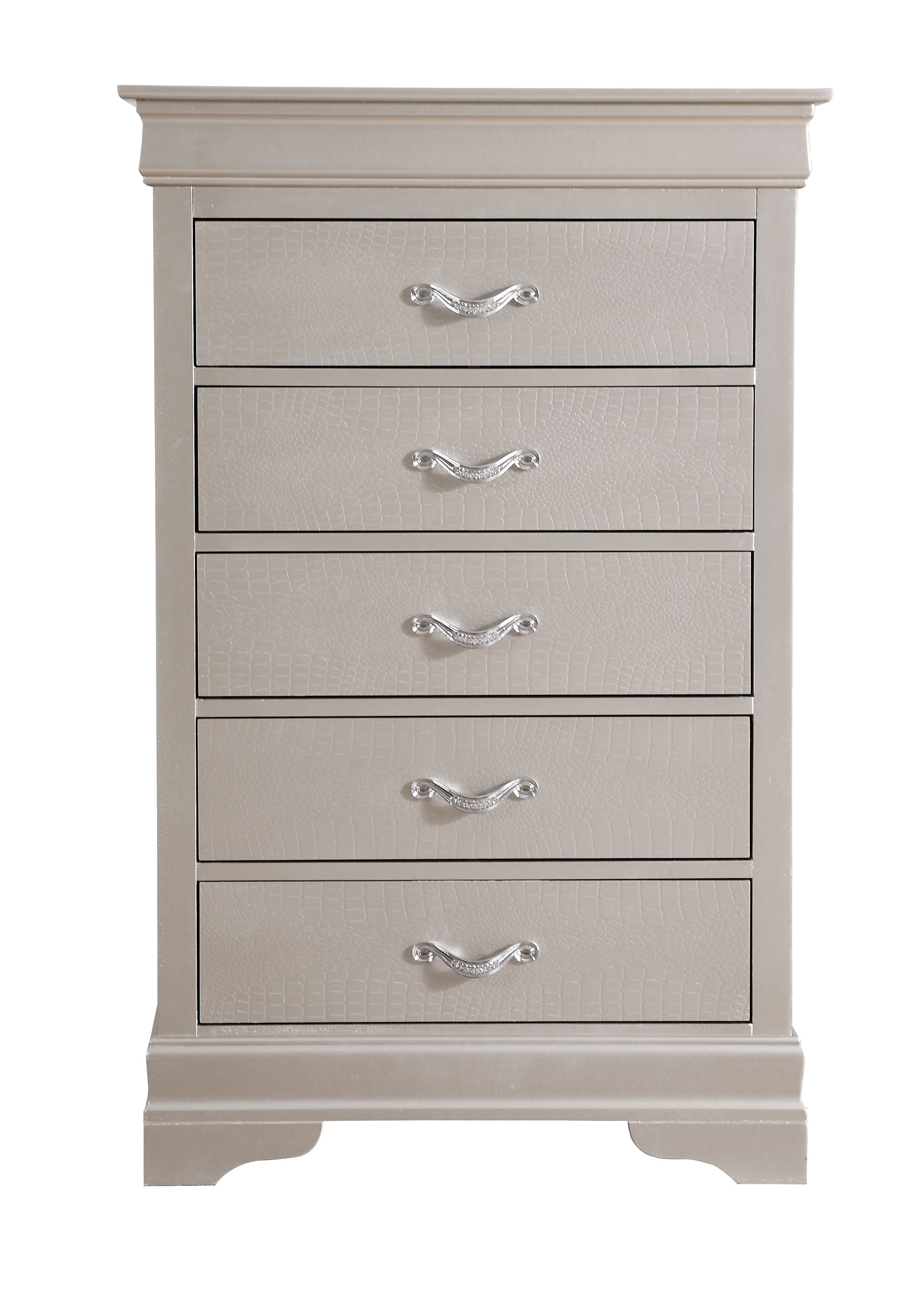 Lorana - Modern Chest - Silver Champagne