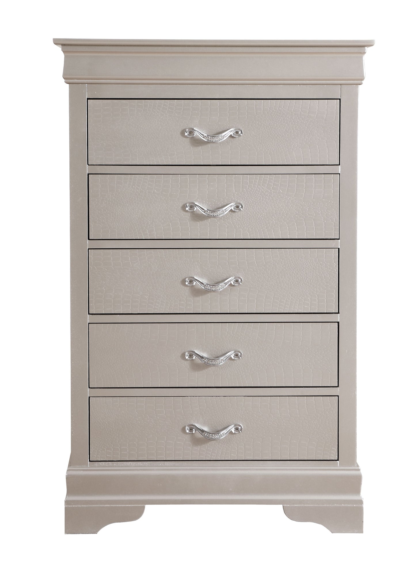Lorana - Modern Chest - Silver Champagne