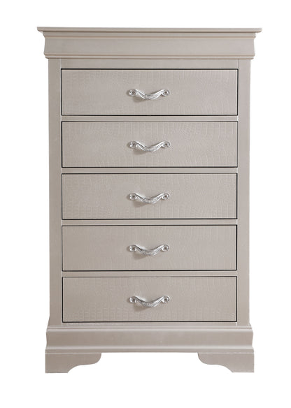 Lorana - Modern Chest - Silver Champagne