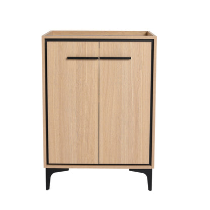 Modern Bathroom Vanity Cabinet With Soft Closing Doors - Oak