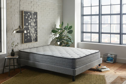 10" Queen Mattress With Gel Memory Foam 884 Pocketed Coil - White / Gray