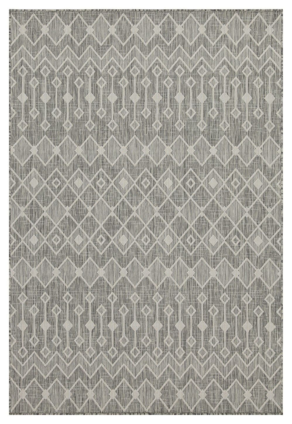Sunshine - 7'10" X 10'3" Indoor, Outdoor, Polypropylene Area Rug - Silver