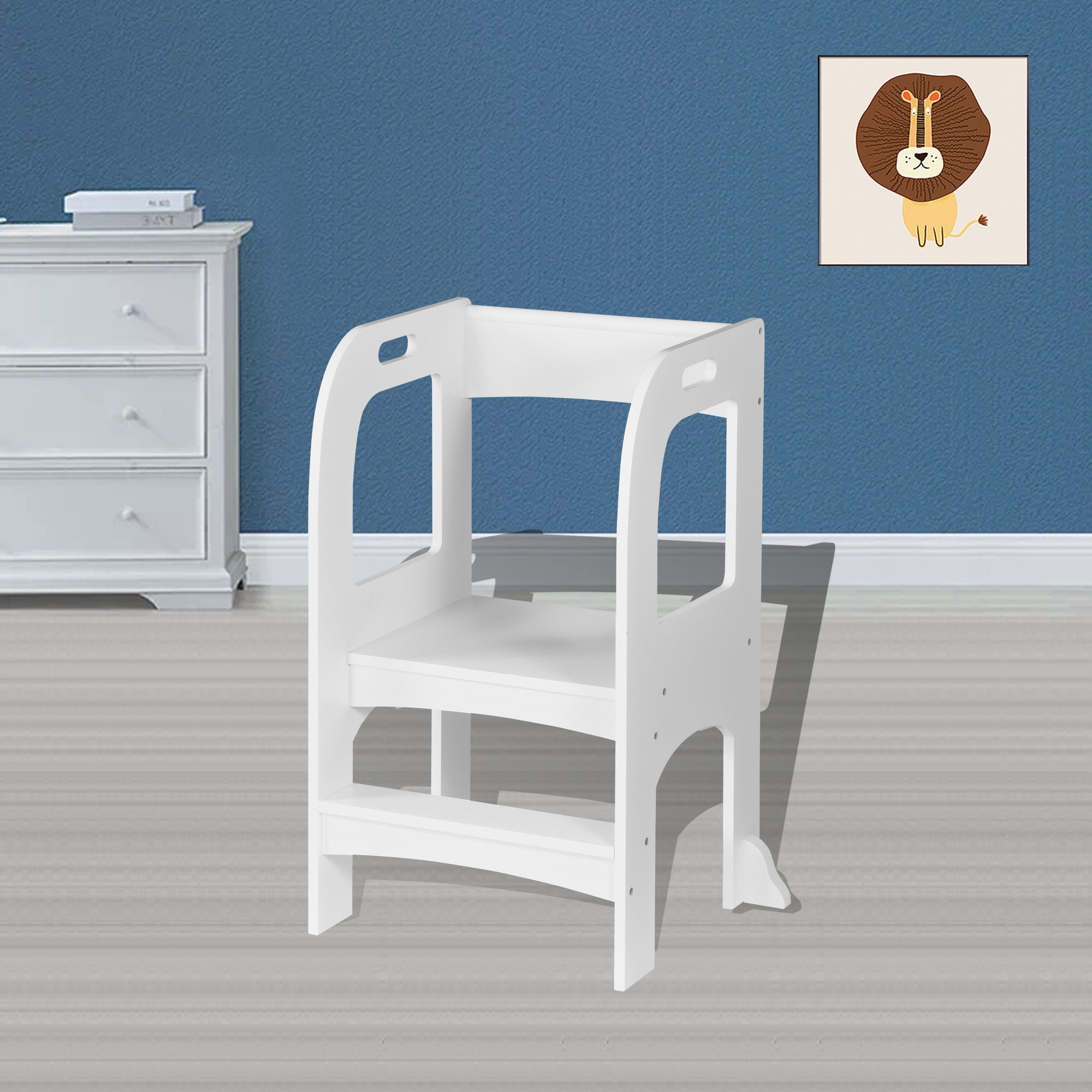 Child Standing Tower, Step Stool For Kids, Toddler Step Stool For Kitchen Counter - White