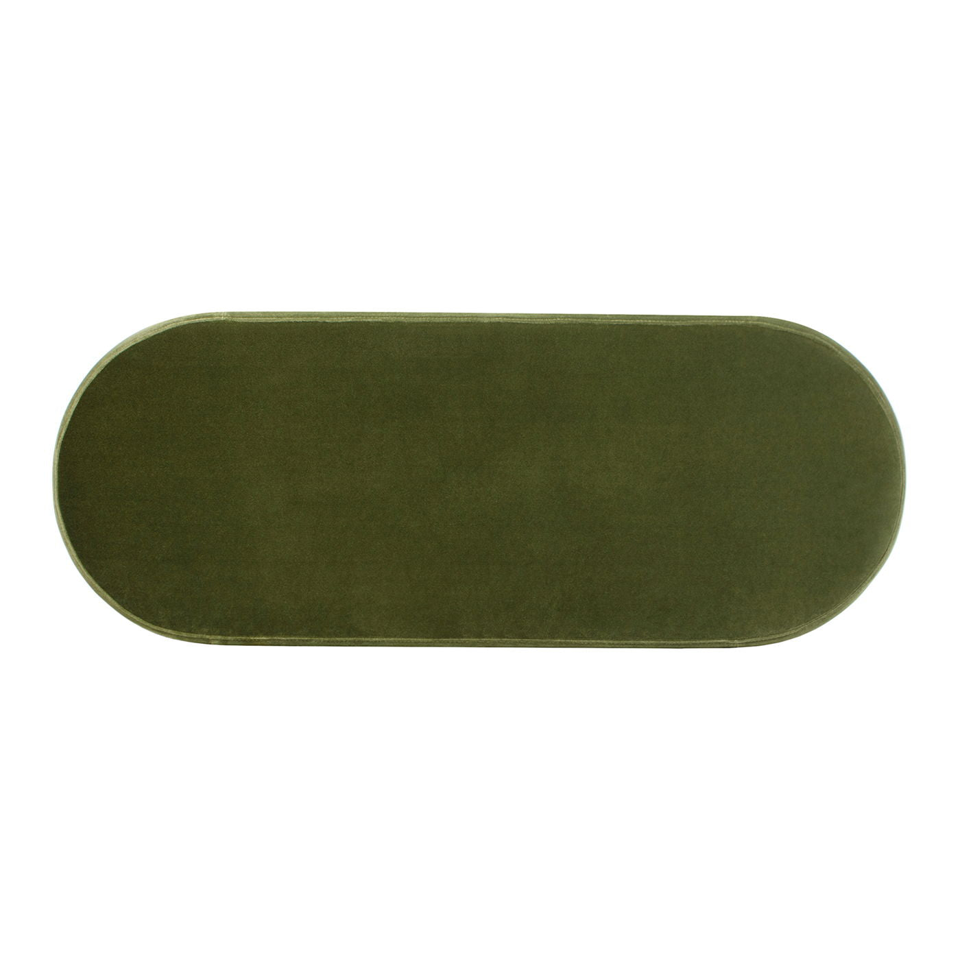 Fuji - Upholstered Oval Storage Bench - Olive Green